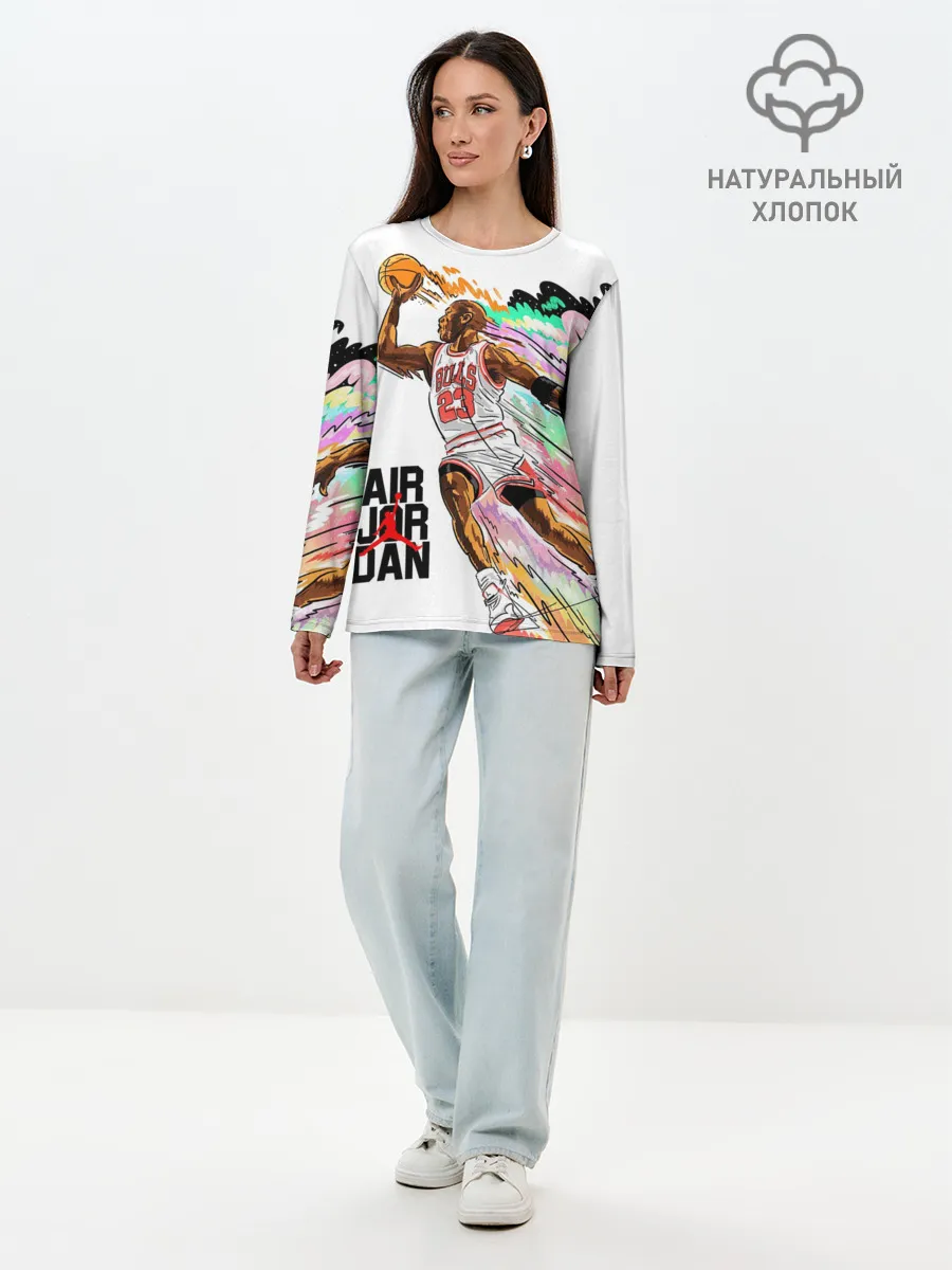Лонгслив женский. Хлопок / МАЙКЛ ДЖОРДАН