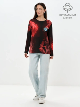 Лонгслив женский. Хлопок / BMW