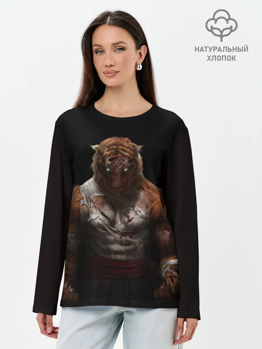 Лонгслив женский. Хлопок / Tiger