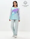 Лонгслив женский. Хлопок / Хвост Феи радужный фон