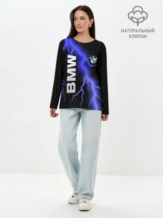 Лонгслив женский. Хлопок / BMW