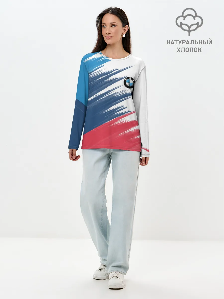Лонгслив женский. Хлопок / BMW