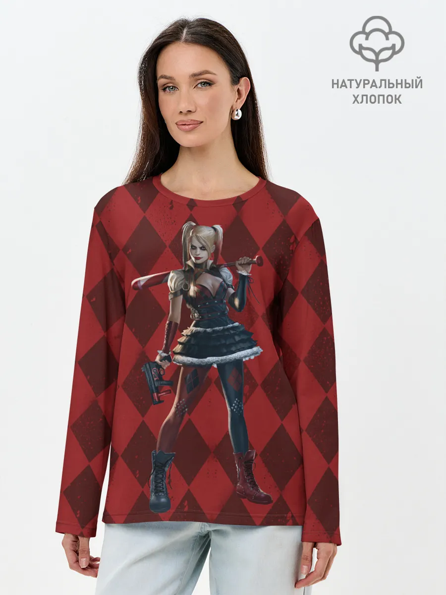 Лонгслив женский. Хлопок / Harley Quinn