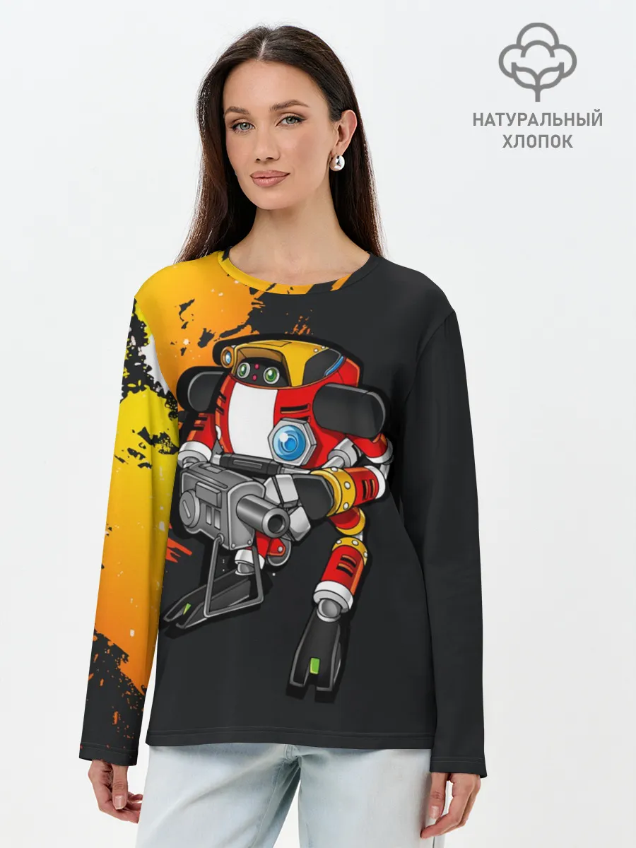 Лонгслив женский. Хлопок / Sonic. E-102 Гамма