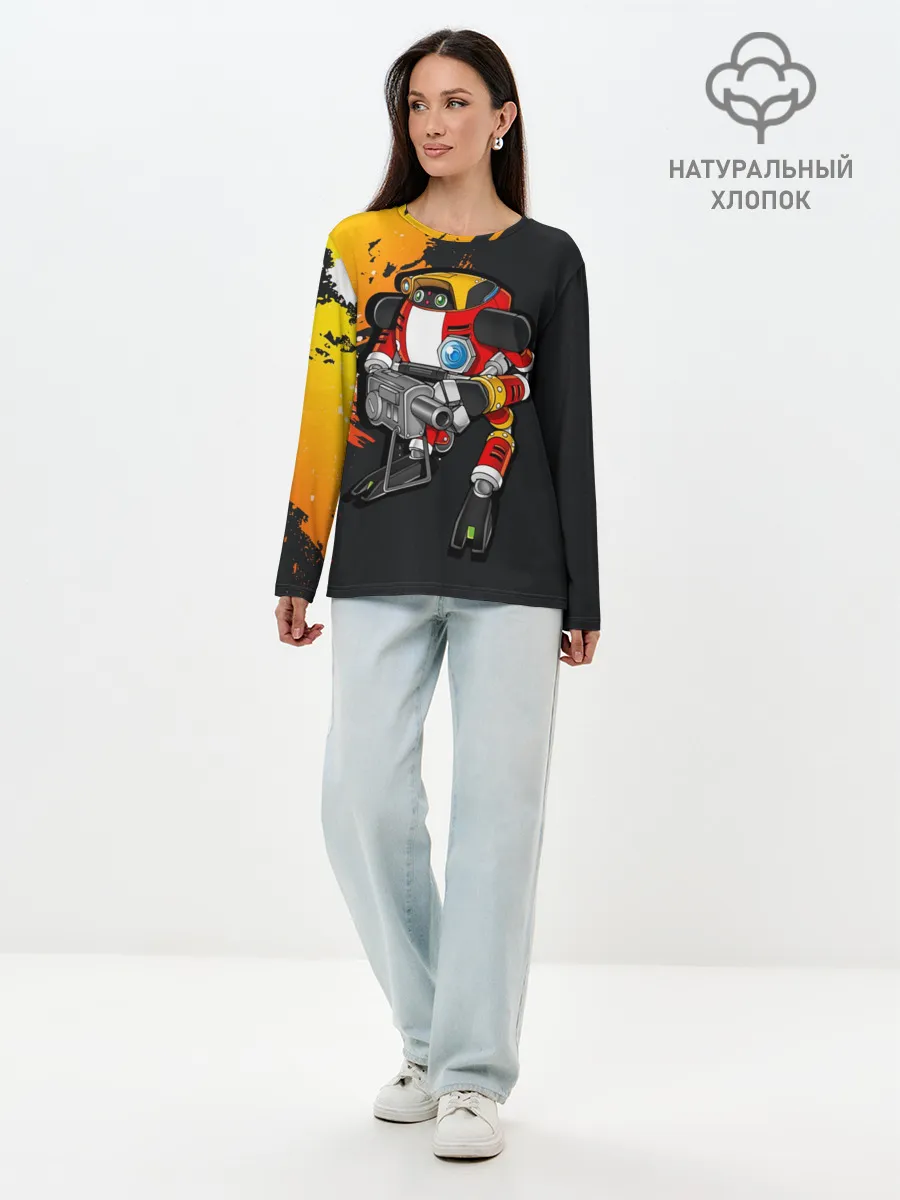 Лонгслив женский. Хлопок / Sonic. E-102 Гамма