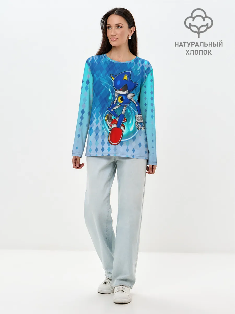 Лонгслив женский. Хлопок / Metal Sonic