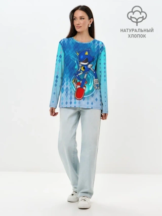 Лонгслив женский. Хлопок / Metal Sonic