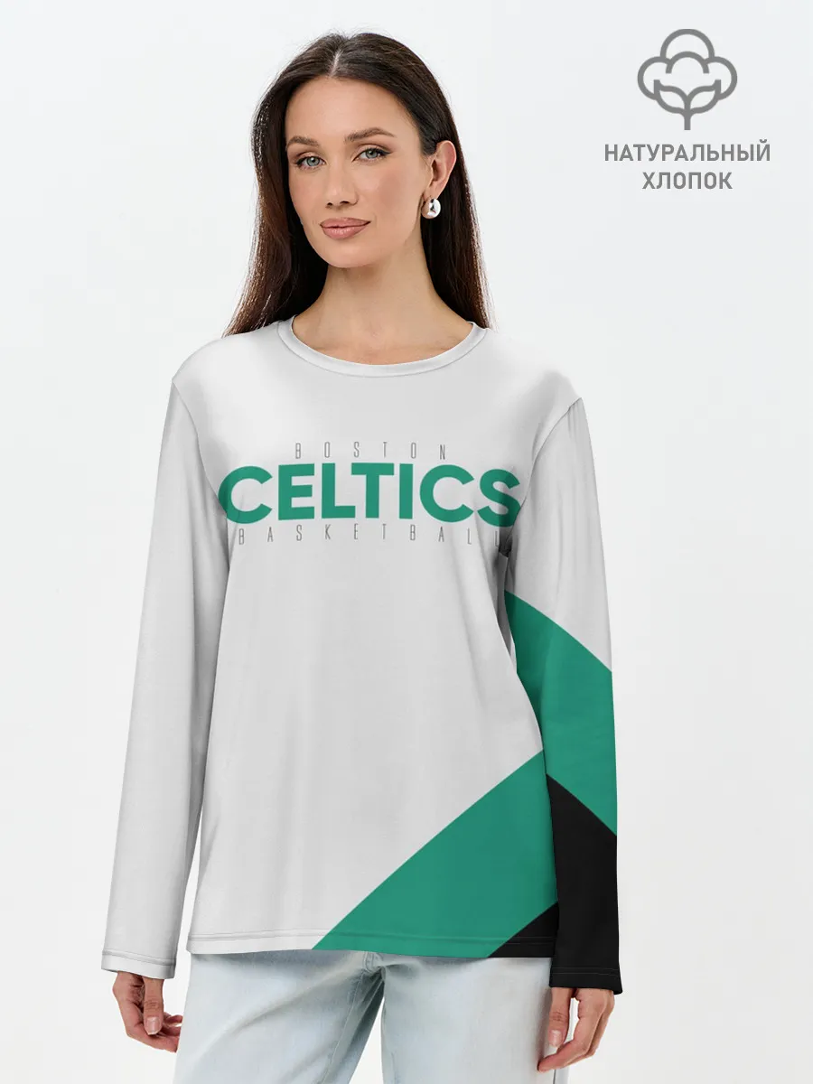 Лонгслив женский. Хлопок / BOSTON CELTICS