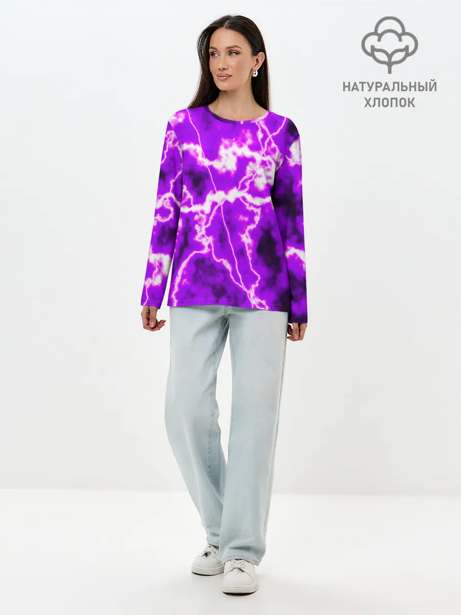 Лонгслив женский. Хлопок / НЕОНОВАЯ СТИХИЯ