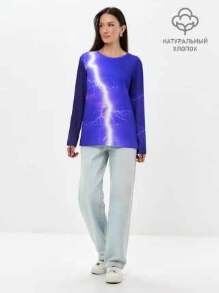 Лонгслив женский. Хлопок / NEON ELECTRIX