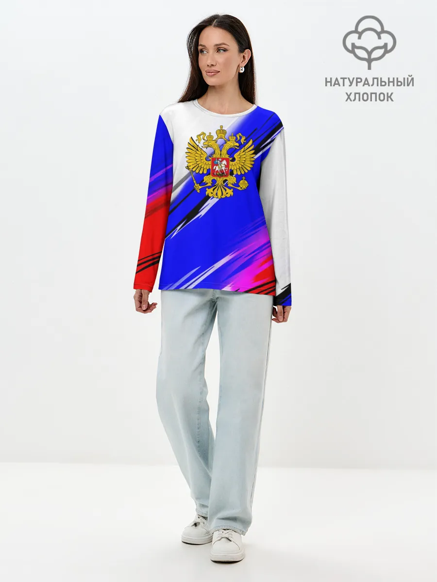 Лонгслив женский. Хлопок / Патриот России