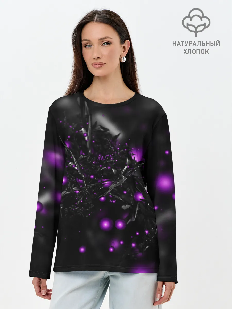 Лонгслив женский. Хлопок / ABSTRACTION