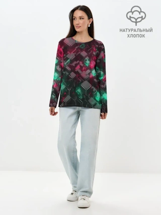 Лонгслив женский. Хлопок / ABSTRACTION