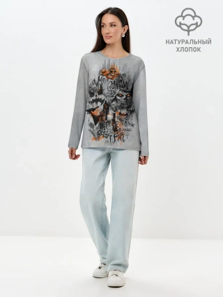 Лонгслив женский. Хлопок / City Of Fear