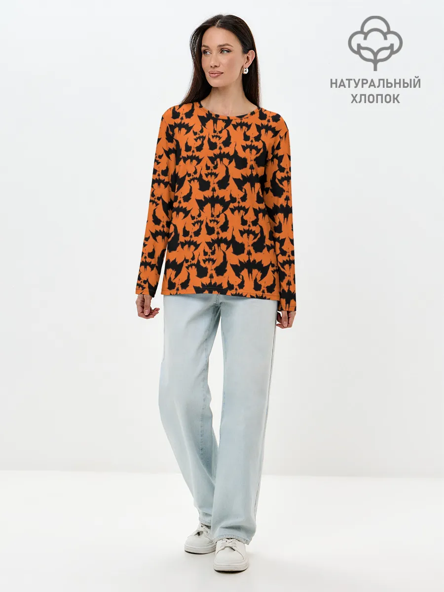 Лонгслив женский. Хлопок / Scarecrow pattern