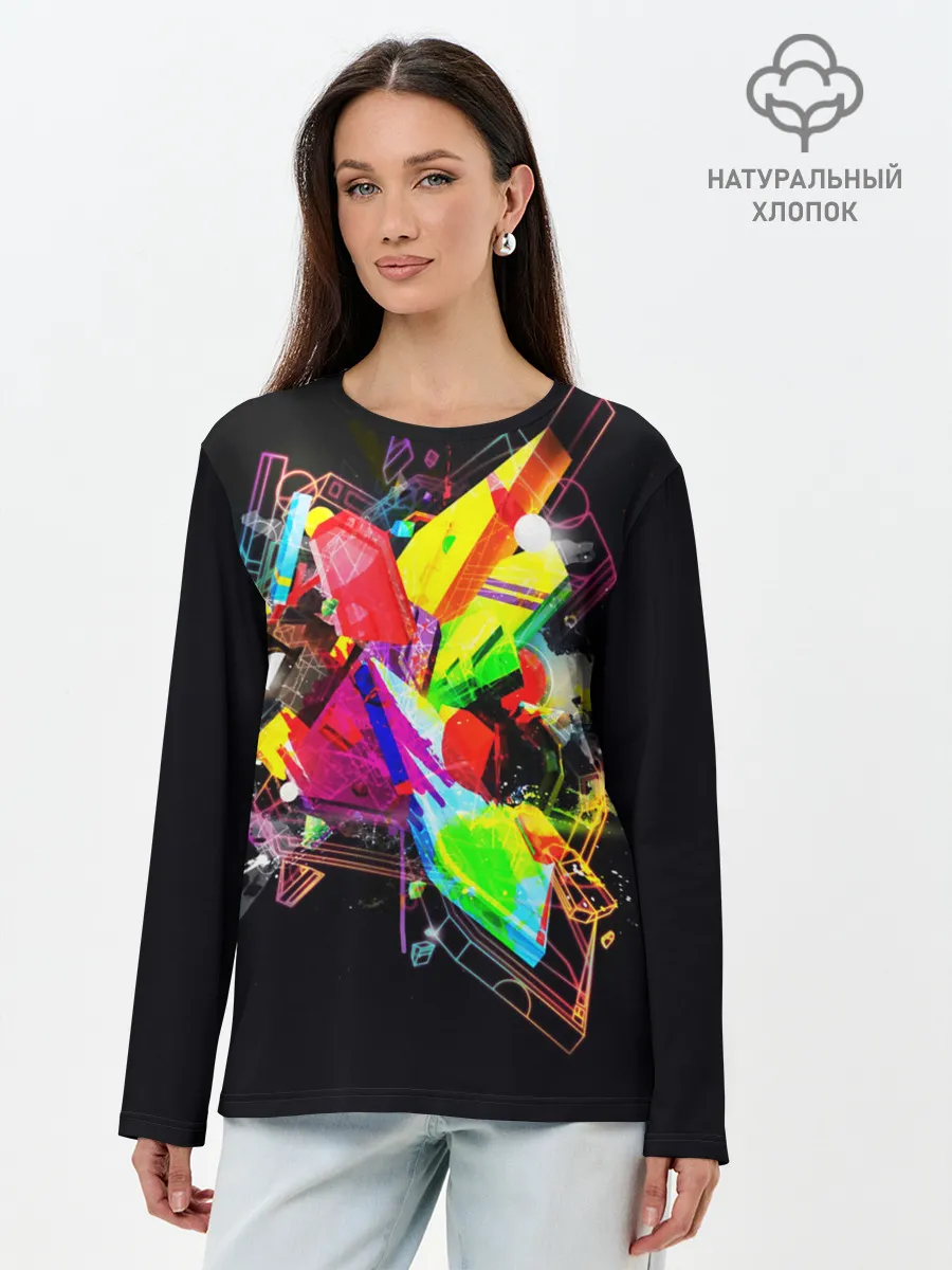 Лонгслив женский. Хлопок / УЛИЧНЫЙ СТИЛЬ