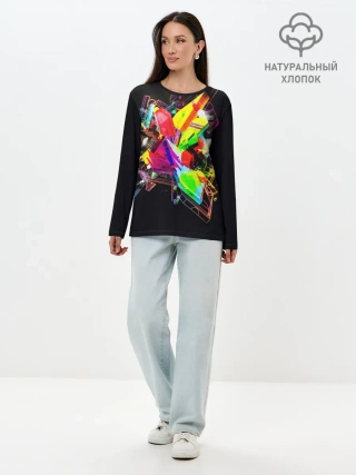 Лонгслив женский. Хлопок / УЛИЧНЫЙ СТИЛЬ