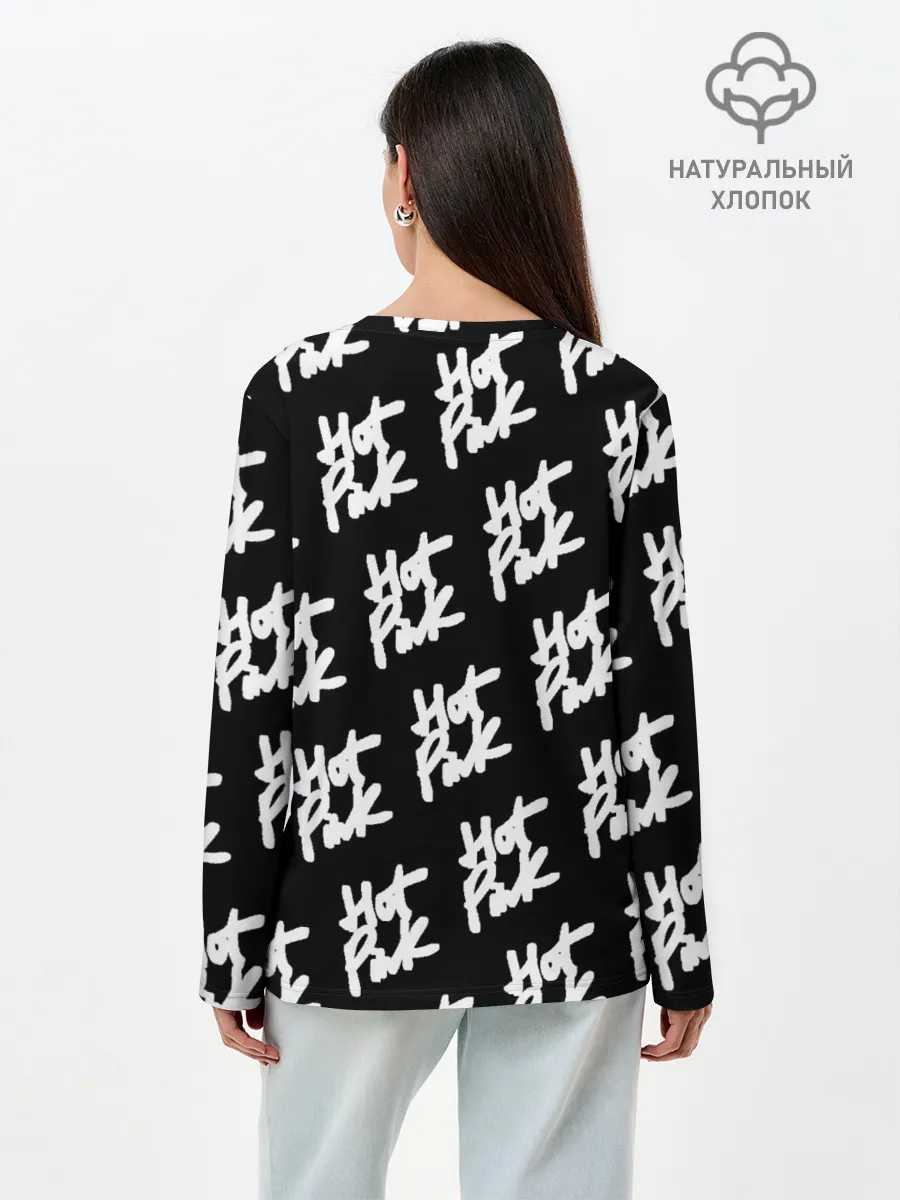 Лонгслив женский. Хлопок / HOT PINK