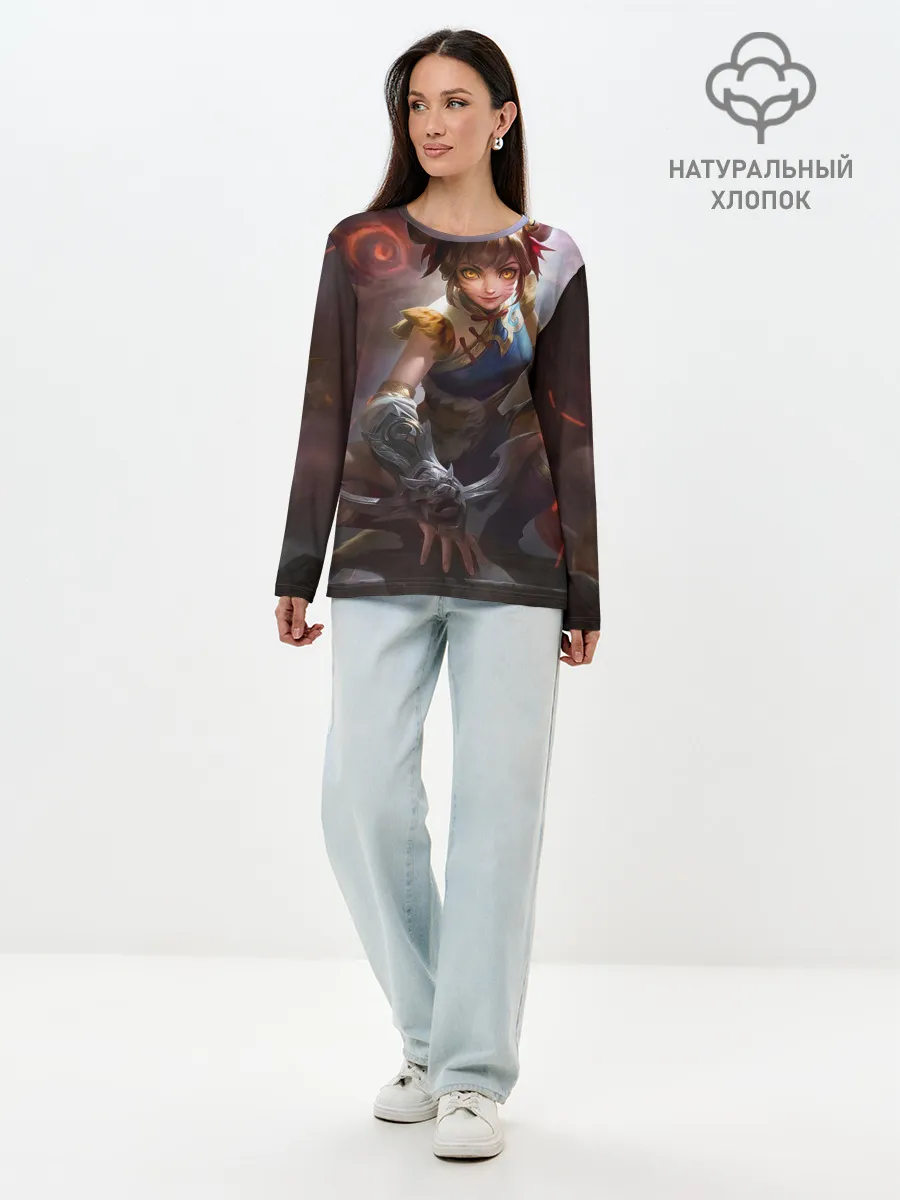 Лонгслив женский. Хлопок / mobile legends