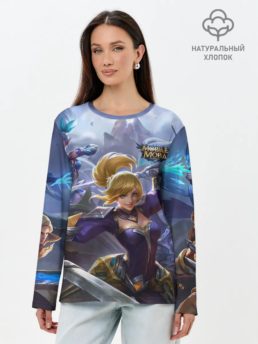 Лонгслив женский. Хлопок / mobile legends