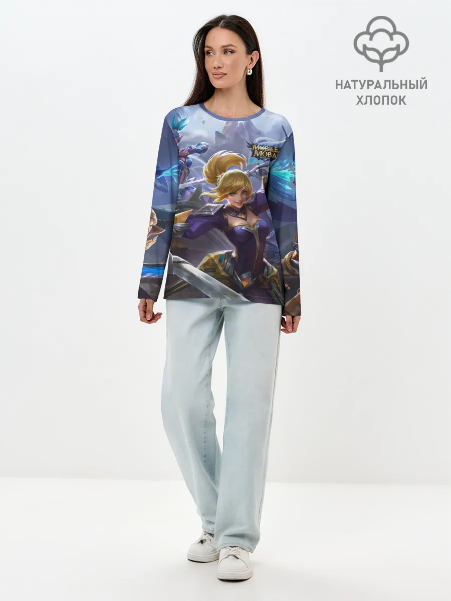 Лонгслив женский. Хлопок / mobile legends