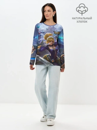 Лонгслив женский. Хлопок / mobile legends