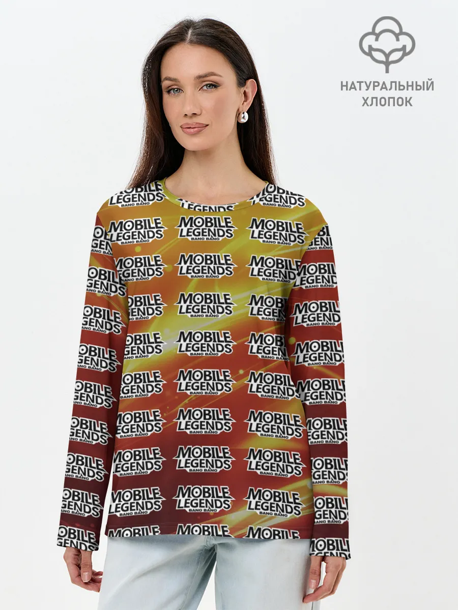 Лонгслив женский. Хлопок / mobile legends