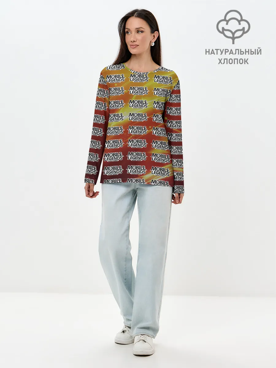 Лонгслив женский. Хлопок / mobile legends