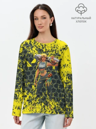 Лонгслив женский. Хлопок / Valorant: RAZE