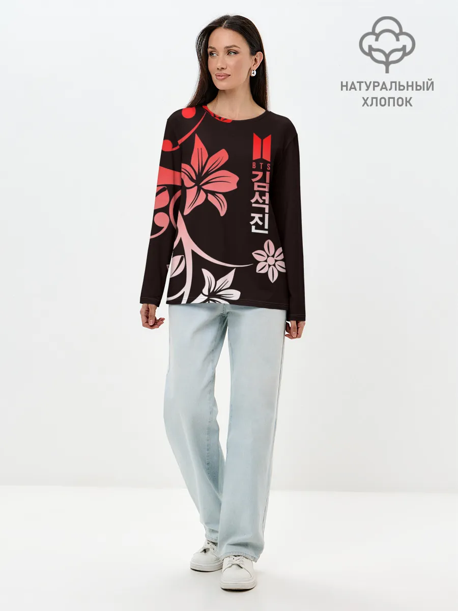 Лонгслив женский. Хлопок / BTS