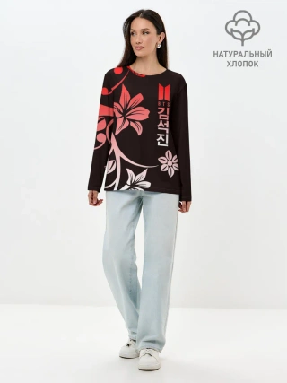 Лонгслив женский. Хлопок / BTS