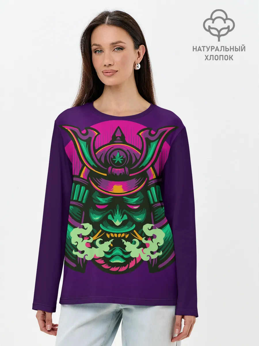 Лонгслив женский. Хлопок / Маска Хання