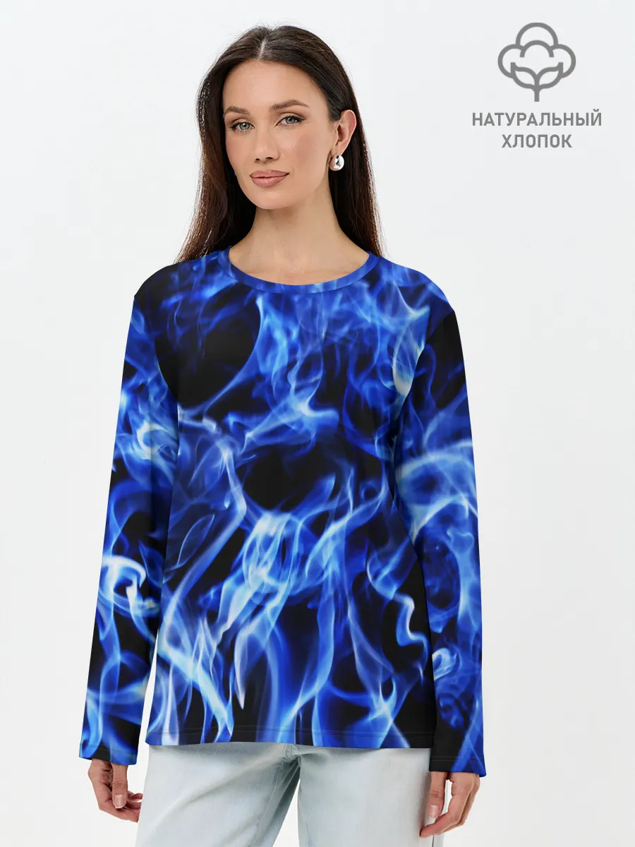 Лонгслив женский. Хлопок / ДЫМ