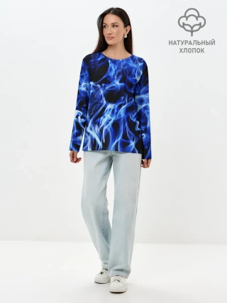 Лонгслив женский. Хлопок / ДЫМ