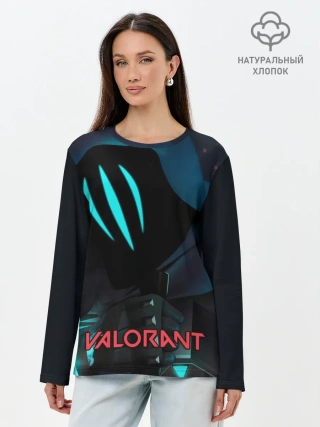 Лонгслив женский. Хлопок / VALORANT OMEN