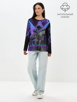 Лонгслив женский. Хлопок / VALORANT OMEN