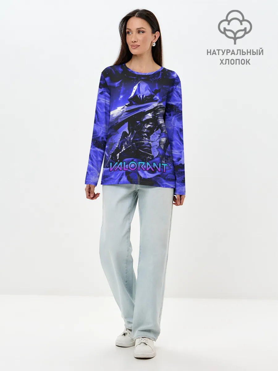 Лонгслив женский. Хлопок / VALORANT OMEN
