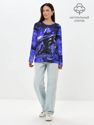 Лонгслив женский. Хлопок / VALORANT OMEN