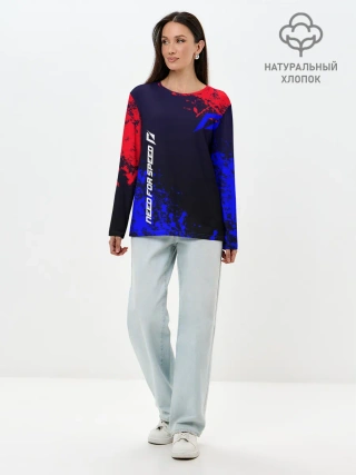 Лонгслив женский. Хлопок / Need for speed Shift