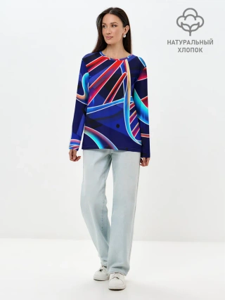 Лонгслив женский. Хлопок / ДНК