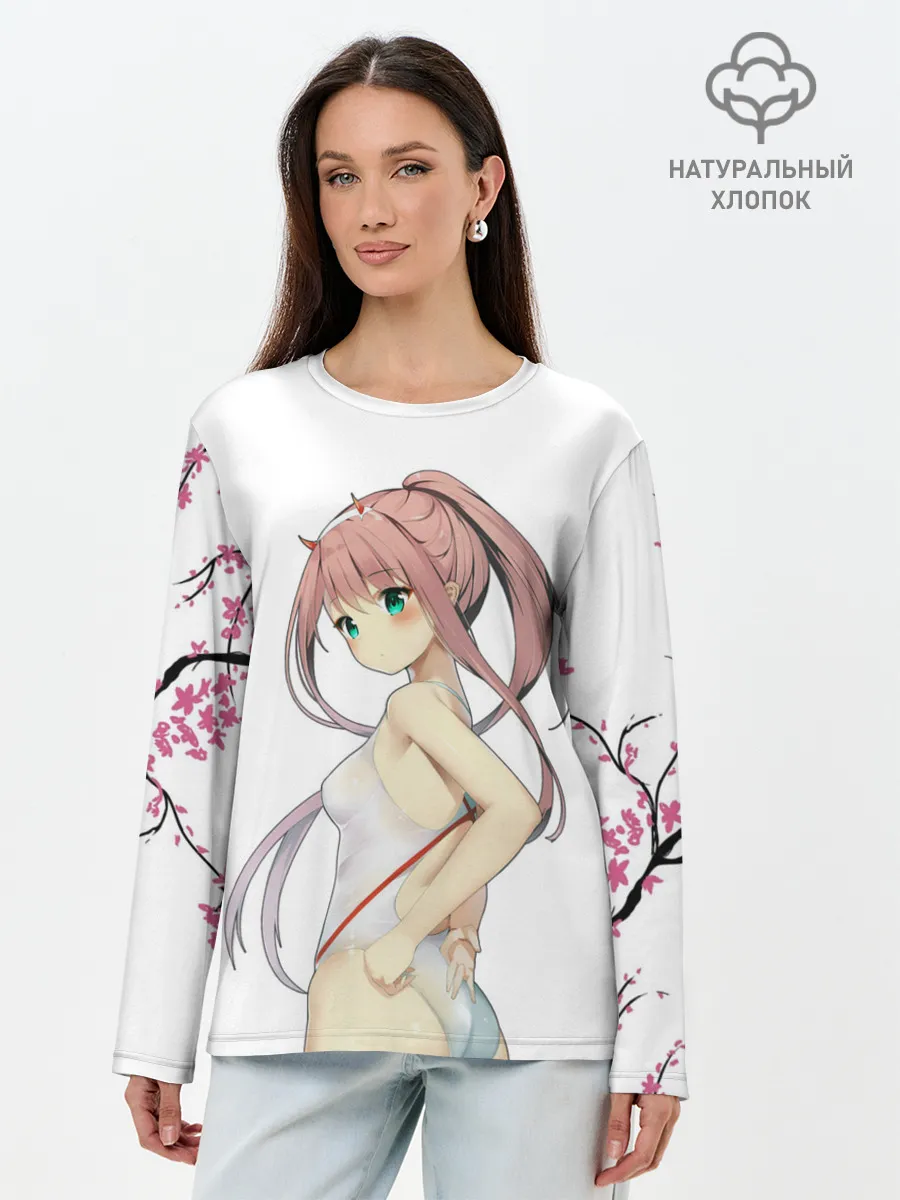 Лонгслив женский. Хлопок / Darling sakura