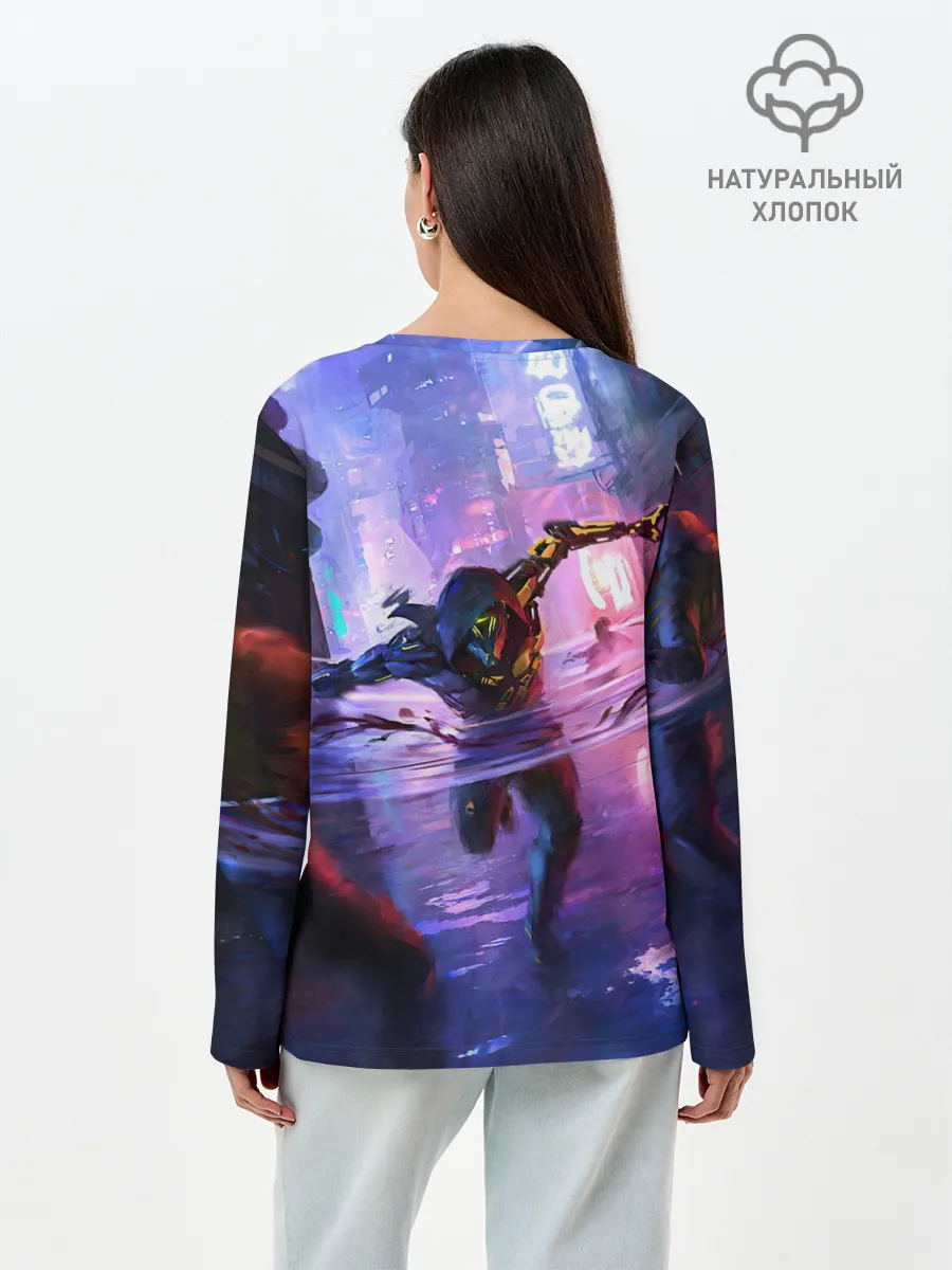 Лонгслив женский. Хлопок / Ghostrunner