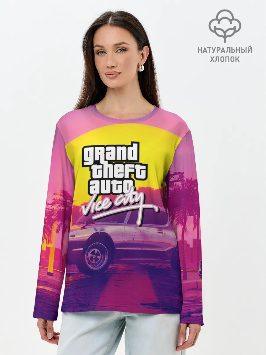 Лонгслив женский. Хлопок / GTA Vice city