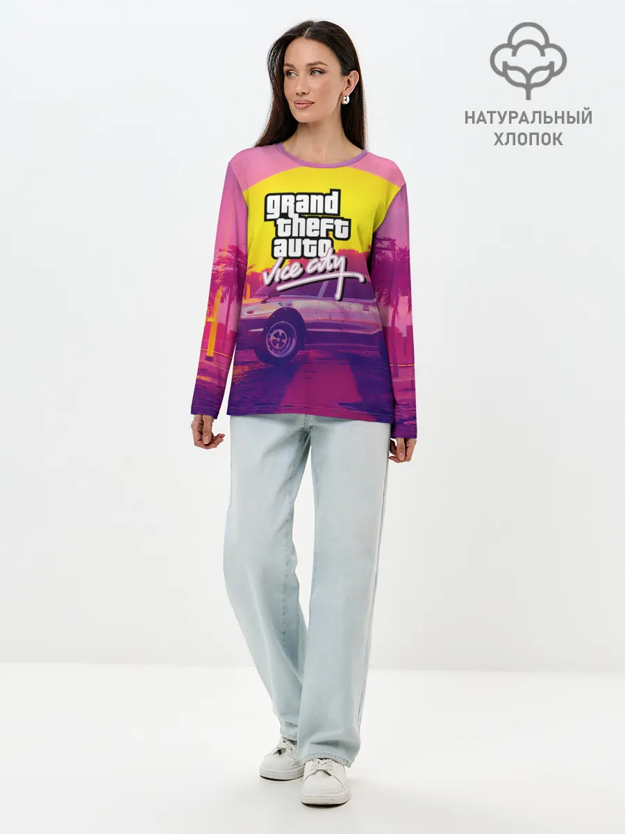 Лонгслив женский. Хлопок / GTA Vice city