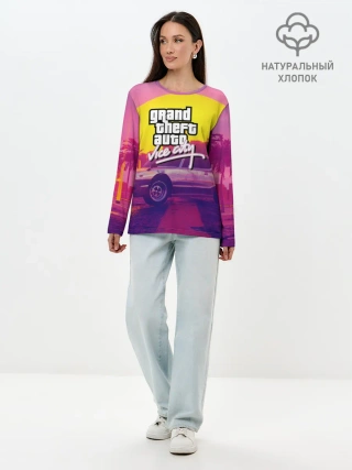 Лонгслив женский. Хлопок / GTA Vice city