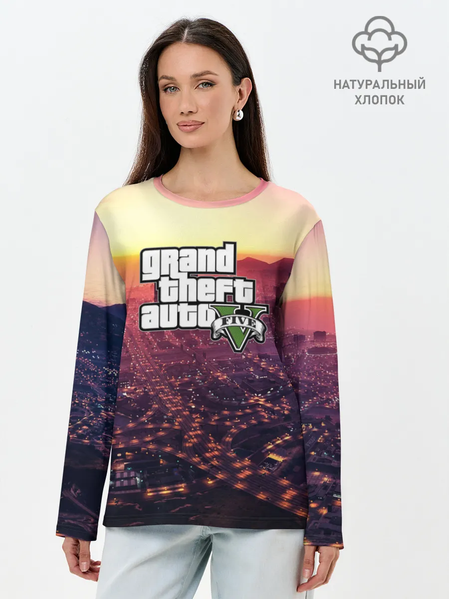 Лонгслив женский. Хлопок / Gta V Five