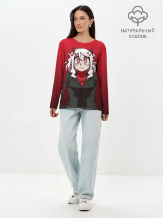 Лонгслив женский. Хлопок / HELLTAKER MODEUS
