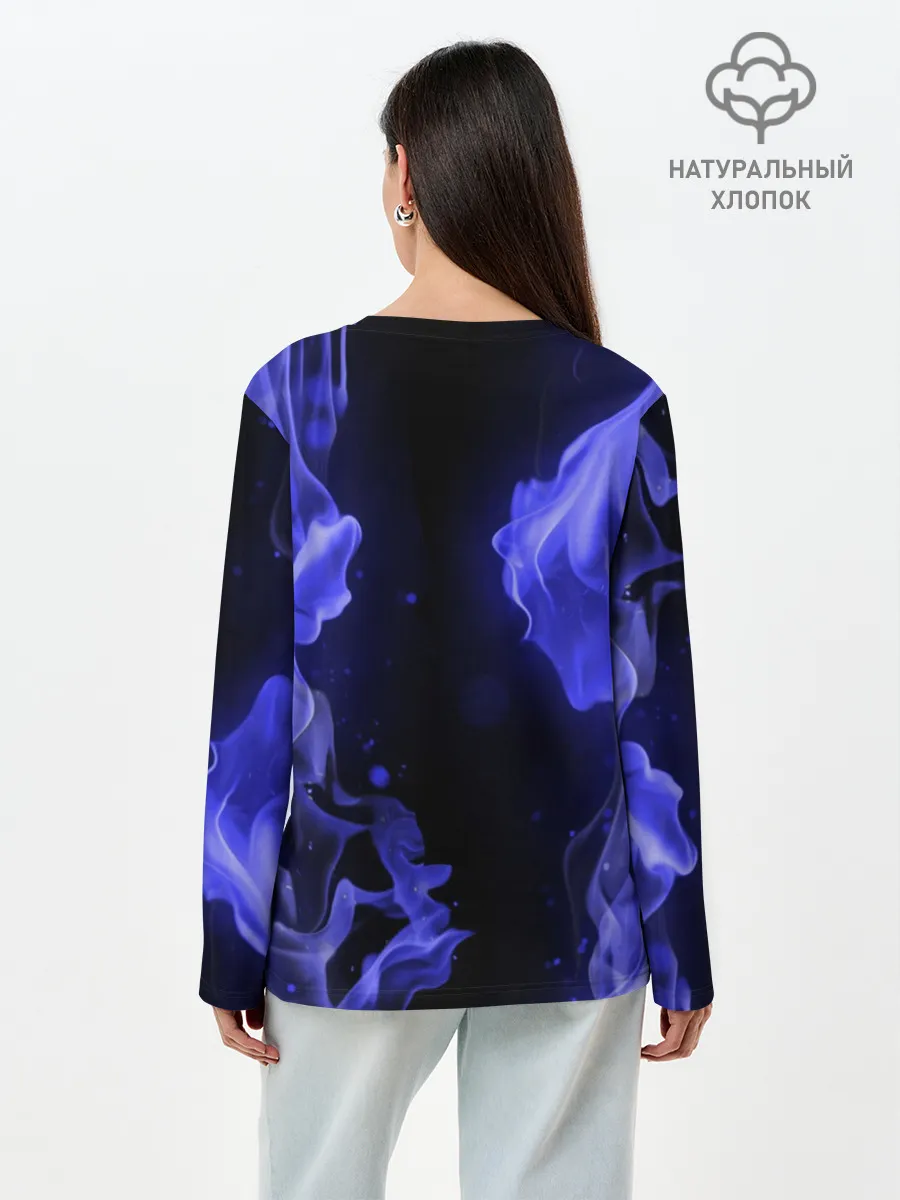 Лонгслив женский. Хлопок / BMW FIRE