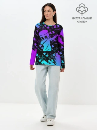 Лонгслив женский. Хлопок / FORTNITE x MARSHMELLO