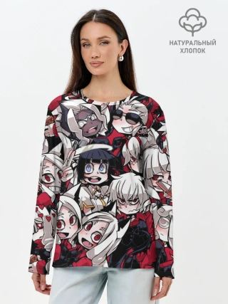 Лонгслив женский. Хлопок / Helltaker